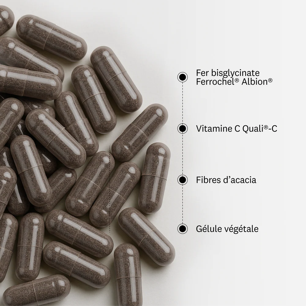 Bisglycinate de Fer (90 gélules) - Greenwhey