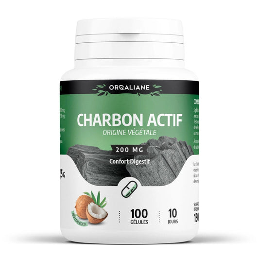 Charbon Végétale Actif 200 mg - 100 gélules