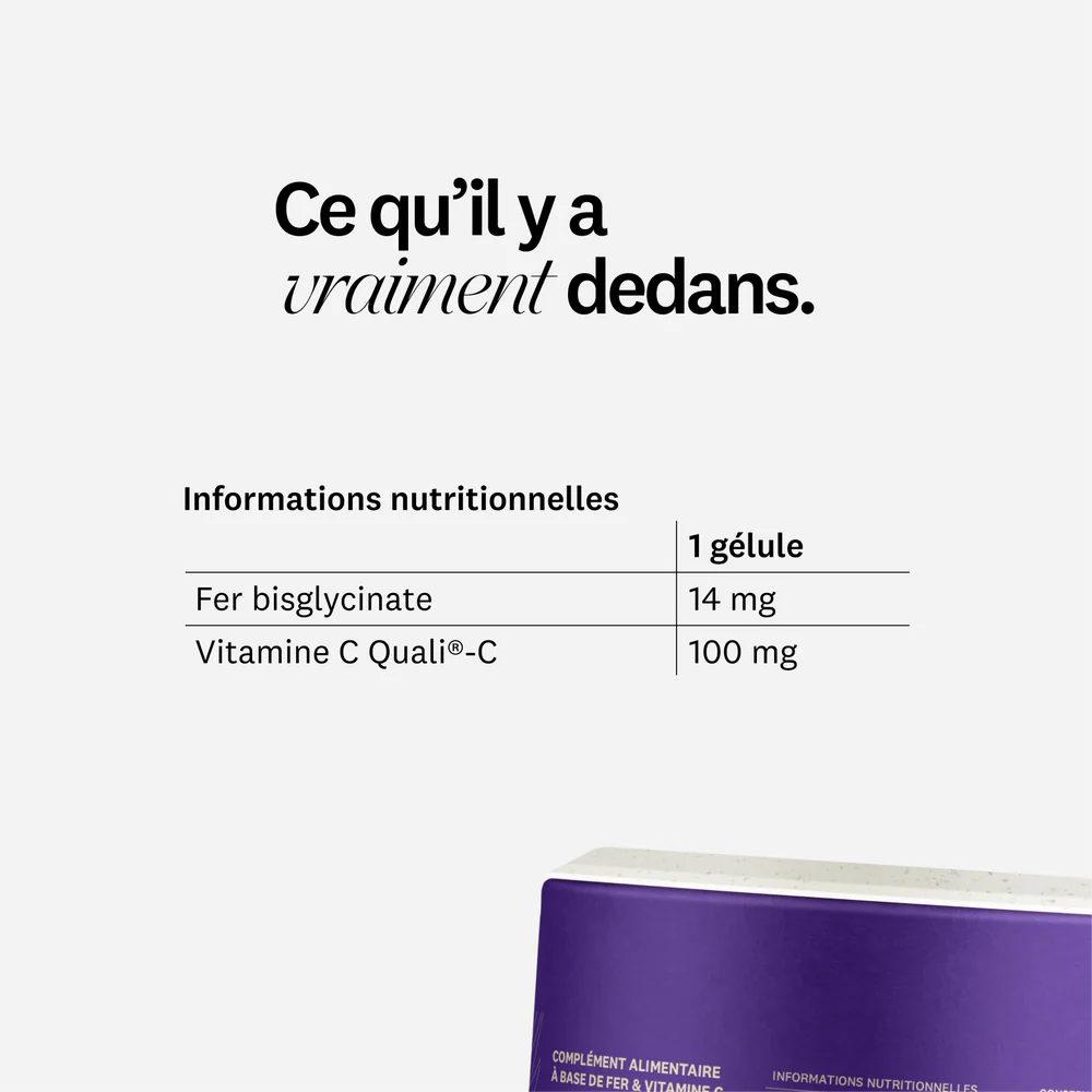 Bisglycinate de Fer (90 gélules) - Greenwhey