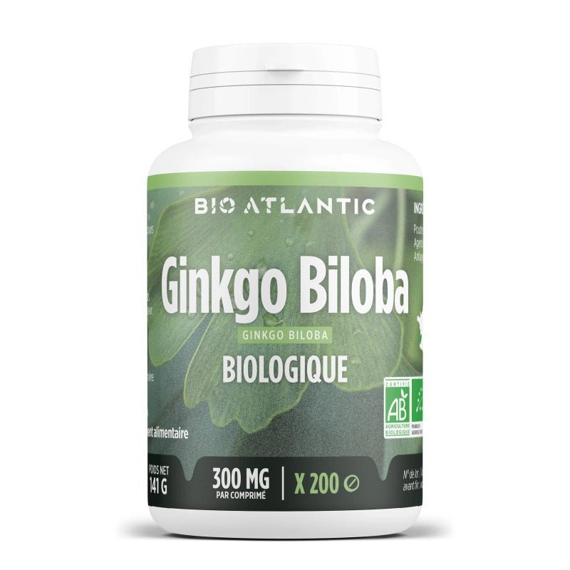 Ginkgo Biloba Bio 200 comprimés - Bio Atlantic - SYPURE