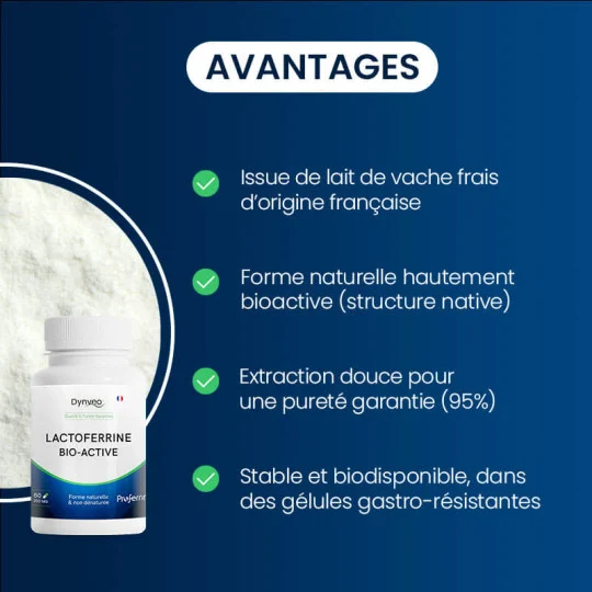 Lactoferrine Bio active 200 mg - 60 gélules