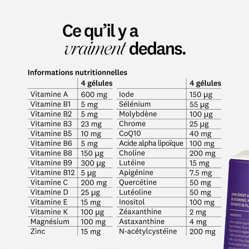 Multivitamines & Minéraux 120 gélules - Greenwhey