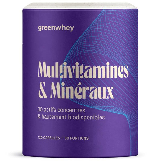 Multivitamines & Minéraux 120 gélules - Greenwhey