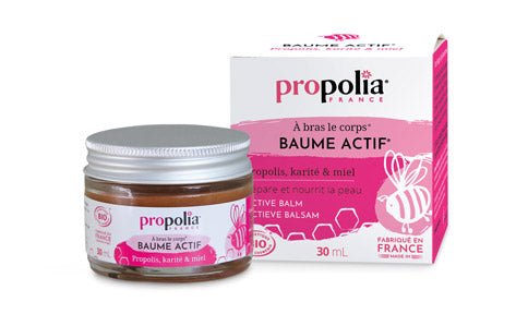 Baume actif corps Bio - Propolis, Karité, Miel 30ml Propolia - SYPURE