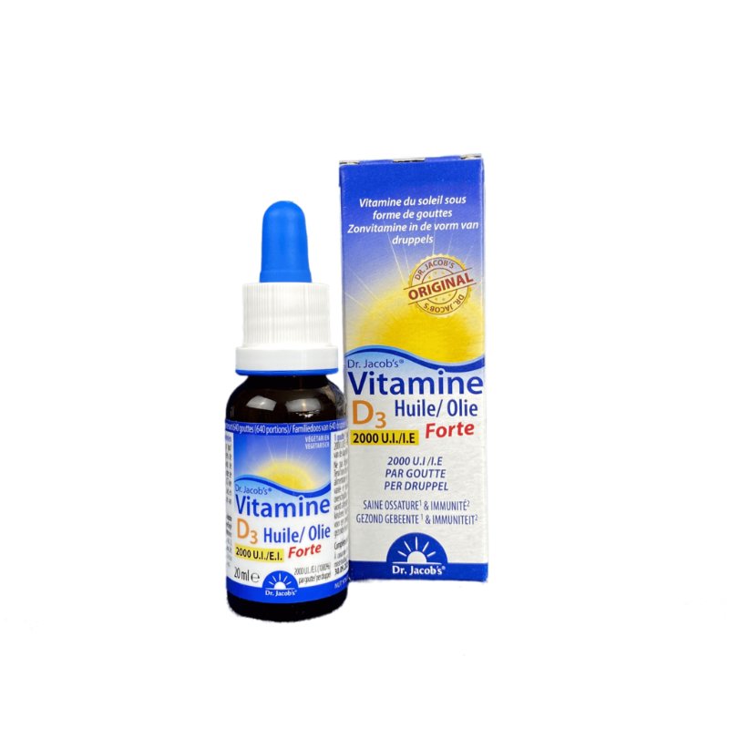 Dr Jacob's Vitamine D3 FORTE (2000 U.I. / goutte) - Flacon 20 ml - SYPURE