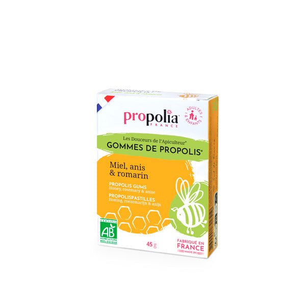 Gommes de Propolis Bio - Miel, anis et romarin - Propolia - SYPURE