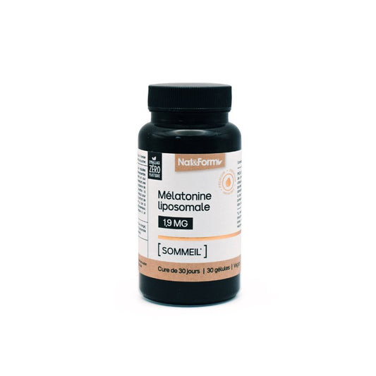 Mélatonine liposomale 1,9 mg (Sommeil) / 30 gélules - Nat&Form - SYPURE