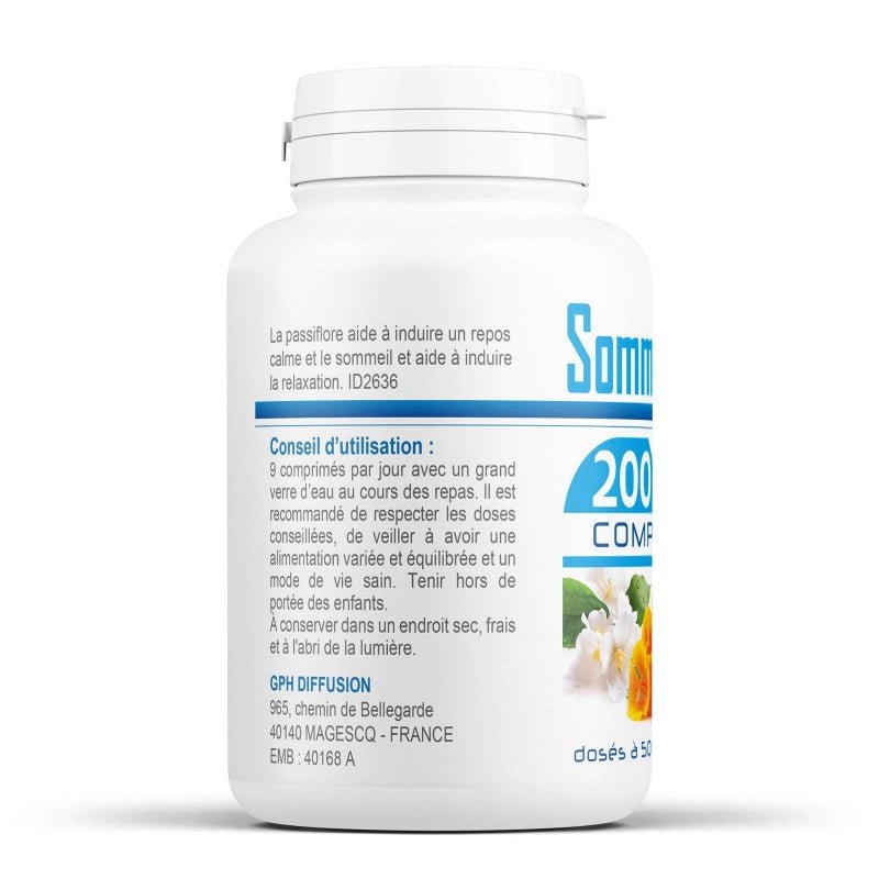 Sommeil Bio 500 mg - 200 Comprimés - SYPURE