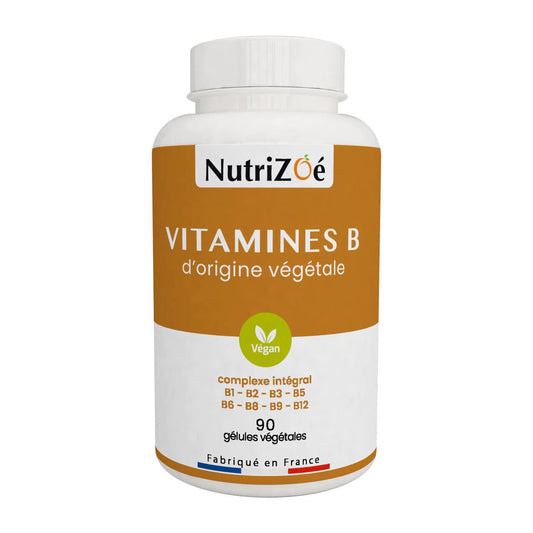 Vitamines B complexe intégral (90 gélules végétales) - NutriZoé - SYPURE