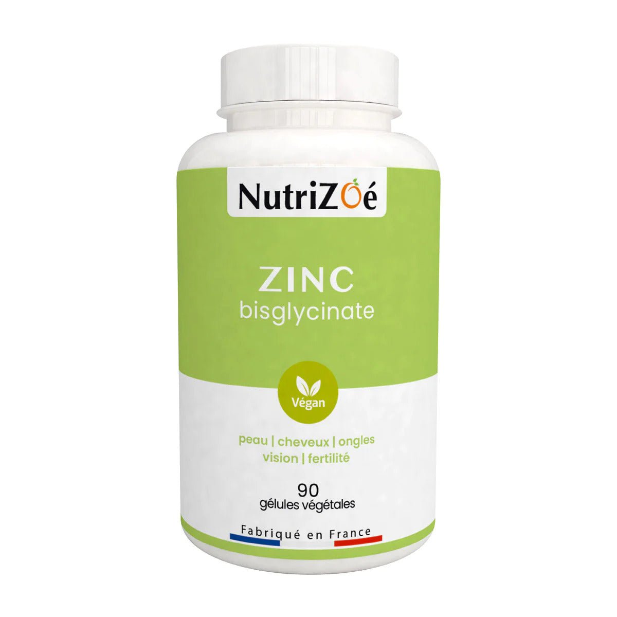 Zinc bisglycinate (90 gélules végétales) - NutriZoé - SYPURE